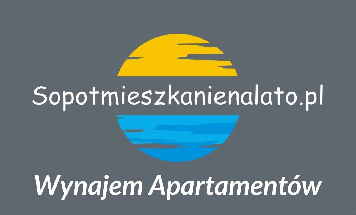 Logo Sopotmieszkanienalato.pl z napisem Wynajem Apartamentów